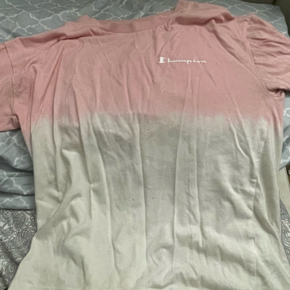 Brand is champion. Pink and white. Large in kids.